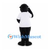 Gorilla Mascot Costume in Black with White T-Shirt