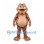 Frog Mascot Costume with Mottled Brown Body and Cream Belly