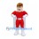 Superhero Mascot Costume with Red Suit and White Cape