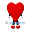 Heart Mascot Costume in Red with White Gloves and Red Shoes