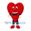 Heart Mascot Costume in Red with White Gloves and Red Shoes