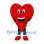 Heart Mascot Costume in Red with White Gloves and Red Shoes