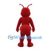 Ant Mascot Costume in Red with Segmented Body and Antennae