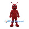 Ant Mascot Costume in Red with Segmented Body and Antennae
