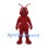 Ant Mascot Costume in Red with Segmented Body and Antennae