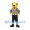 Leopard Mascot Costume with Gray Shirt and Black Pants