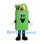 Grocery Bag Mascot Costume in Green with Fruit and Vegetable Details