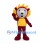 Lion Mascot Costume in Burgundy with Yellow Mane and Belly