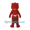 Beaver Mascot Costume in Reddish Brown with White Apron