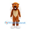 Angel Beaver Mascot Costume with White Wings and Cream Chest