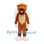 Angel Beaver Mascot Costume with White Wings and Cream Chest
