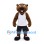 Beaver Mascot Costume with White Tank Top and Black Shorts