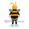 Bee Mascot Costume with Black and Yellow Stripes and Gray Wings
