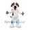 Dog Mascot Costume in White with Brown Ears and Patches