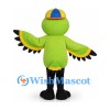 Parrot Mascot Costume in Green with Blue and Yellow Cap
