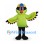 Parrot Mascot Costume in Green with Blue and Yellow Cap