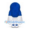 Monster Mascot Costume in Blue with Large White Gloves
