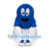 Monster Mascot Costume in Blue with Large White Gloves