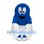 Monster Mascot Costume in Blue with Large White Gloves