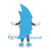 Lightning Bolt Mascot Costume in Blue with Smiling Face