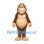 Gorilla Mascot Costume in Brown with Large Beige Belly