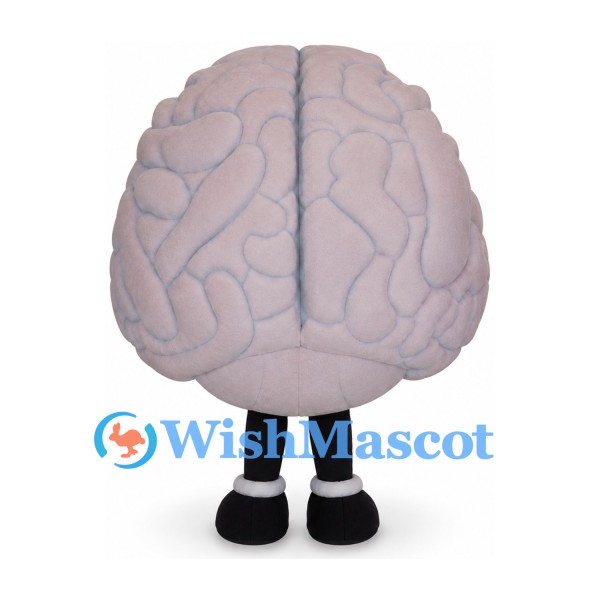 Brain Mascot Costume in Pink with Raised Fold Details