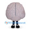 Brain Mascot Costume in Pink with Raised Fold Details