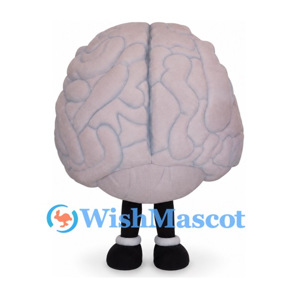 Brain Mascot Costume in Pink with Raised Fold Details