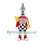 Spark Plug Mascot Costume with Red Cape and Checkered Shorts