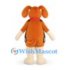 Dog Mascot Costume in Orange Brown with Cream Belly and Red Collar