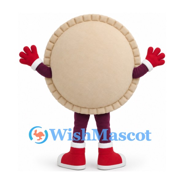 Pie Mascot Costume with Red Gloves and Sneakers