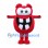 Red Monster Mascot Costume with Large Square Teeth