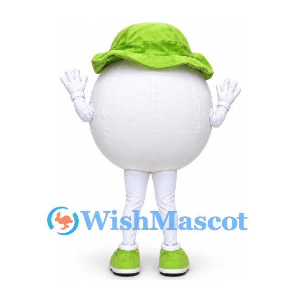 Eyeball Mascot Costume with Green Bucket Hat