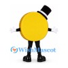 Gold Coin Mascot Costume with Black Top Hat