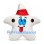 White Star Mascot Costume with Red Headband