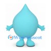 Turquoise Water Drop Mascot Costume with Large Front Teeth