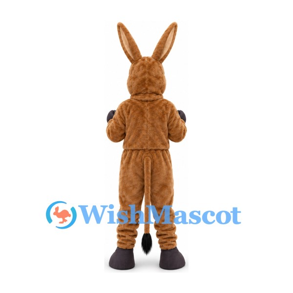 Brown Donkey Mascot Costume with Long Ears