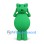 Green Pig Mascot Costume with Large Round Belly