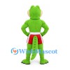 Green Crocodile Mascot Costume with Red Sports Shorts