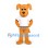 Golden Dog Mascot Costume with White T-Shirt