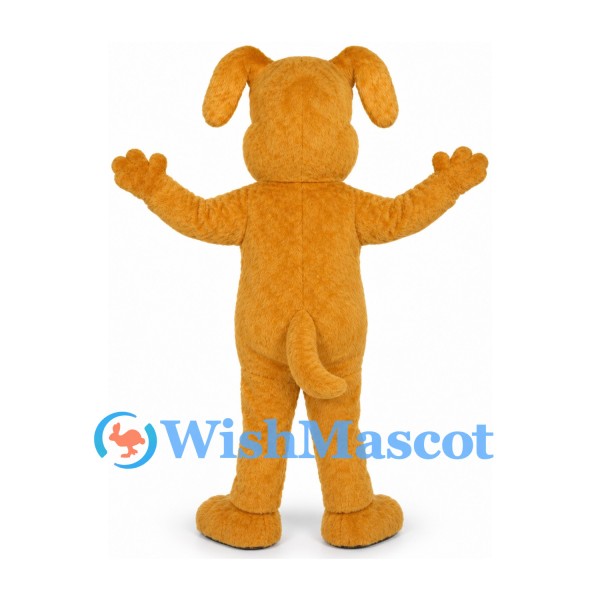 Golden Dog Mascot Costume with Brown Belly Patch