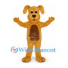 Golden Dog Mascot Costume with Brown Belly Patch
