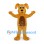 Golden Dog Mascot Costume with Brown Belly Patch