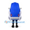 Blue Car Mascot Costume with Silver Wheels