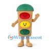 Traffic Light Mascot Costume with Red, Yellow and Green Signals