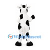 Black and White Cow Mascot Costume with Pink Nose