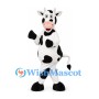 Black and White Cow Mascot Costume with Pink Nose