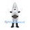 White Rocket Mascot Costume with Gray Belt and Black Boots