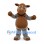 Brown and Gray Bull Mascot Costume with Small Horns