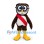 Brown Owl Mascot Costume with Black Glasses and Red Sash